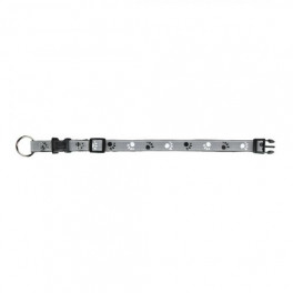 Нашийник Trixie Silver Reflect для собак, світловідбиваючий, XS-S: 22-35 см/15 мм, сірий